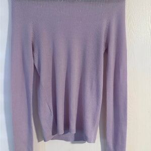 Lululemon Lavender Merino Wool Ribbed Knit Sweater